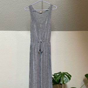 Soft Striped Wide Leg Jumpsuit